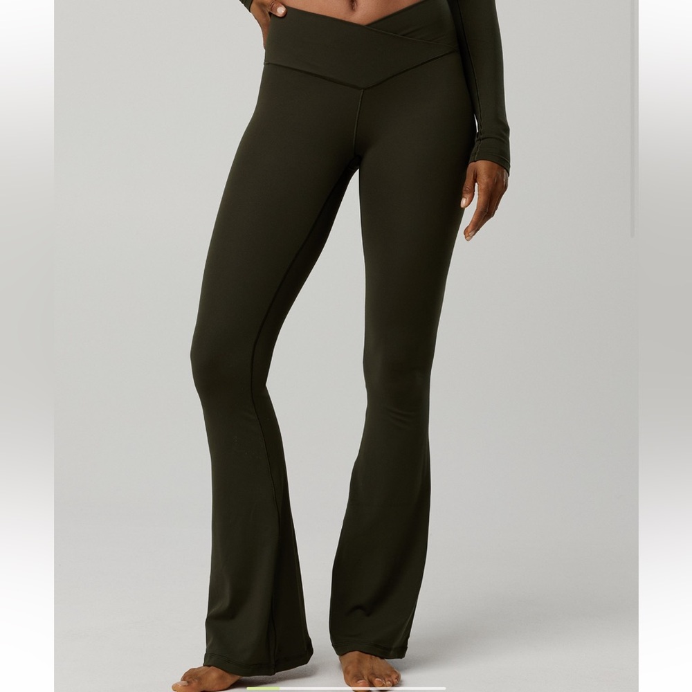Aerie Olive Flare Pants